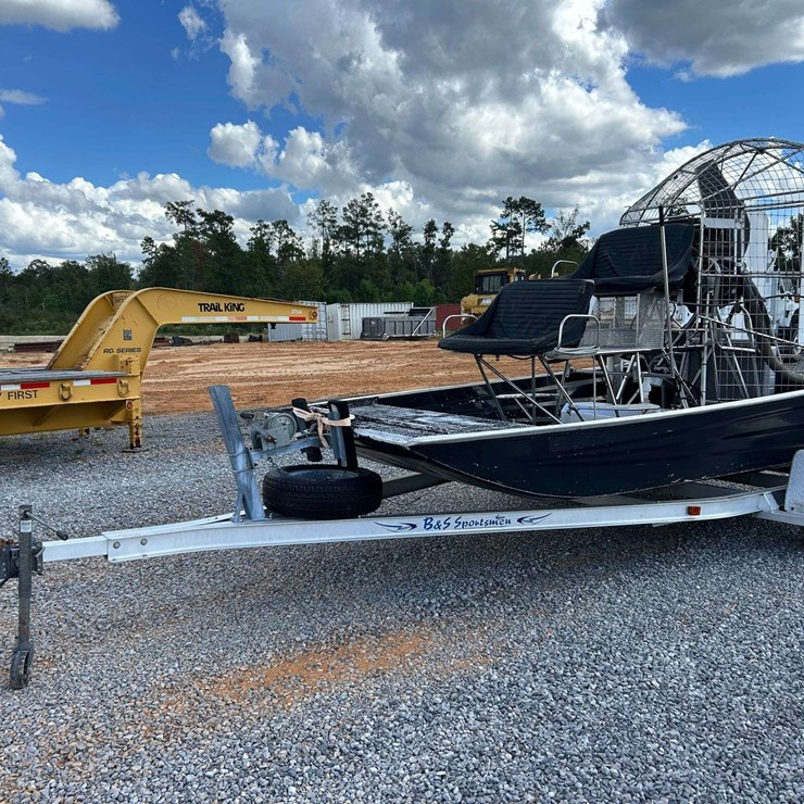 14' Custom Aluminum Air Boat w/Aluminum Trailer