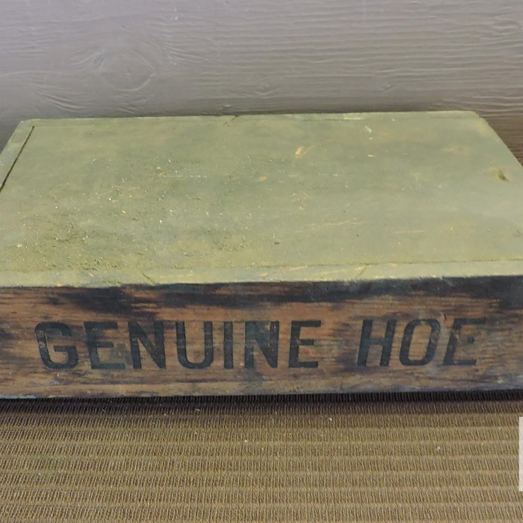 VINTAGE WOODEN BOX W/BRASS FITTINGS