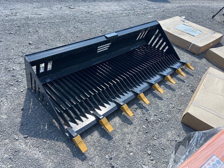 #74-•-84”-skid-steer-rock-bucket-image-1