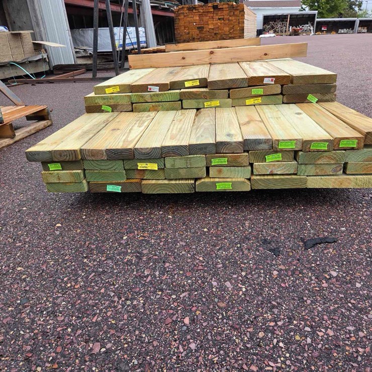 Various Sized Green Treated Lumber