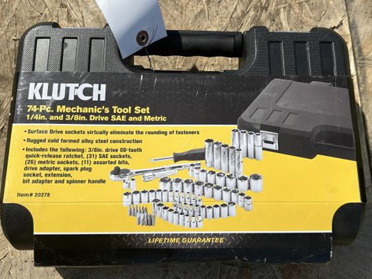 #120-•-klutch-74pc-mechanic-tool-set-1/4"-&-3/8"-drive-image-1