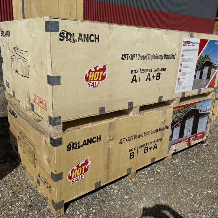 #131 • Triple Garage Metal Shed - 42' x 30' - SDL4230TGM