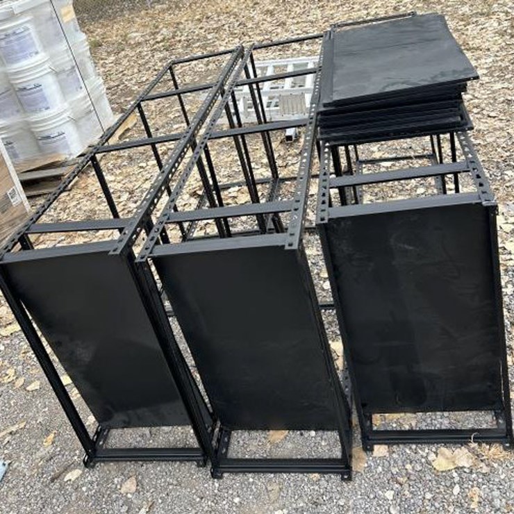 #75 • (3) Metal Racks w/ Adjustable Shelves