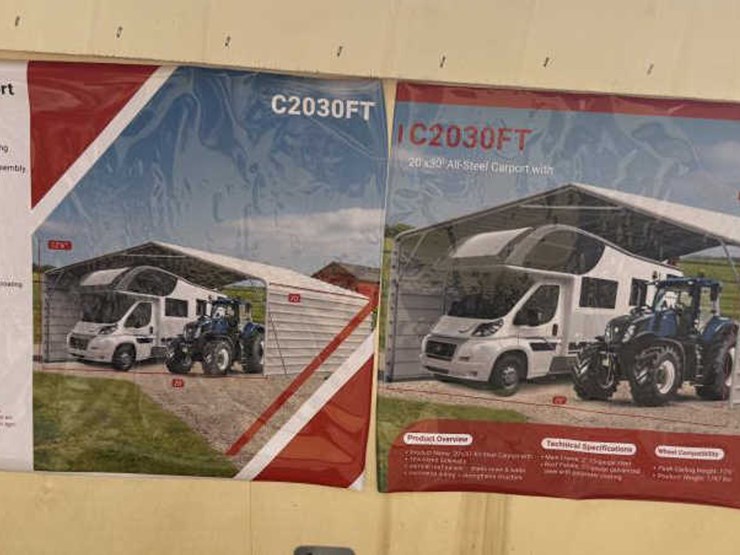 #130-•-steel-carport-w/-side-wall--20'-x-30'---sdlc2030ft-image-2