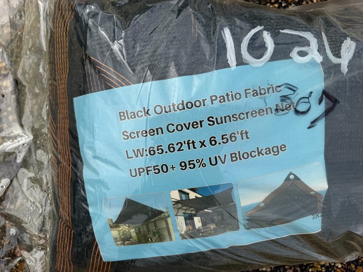 #8307-•-black-outdoor-patio-fabric-screen-cover-sunscreen-net-image-2