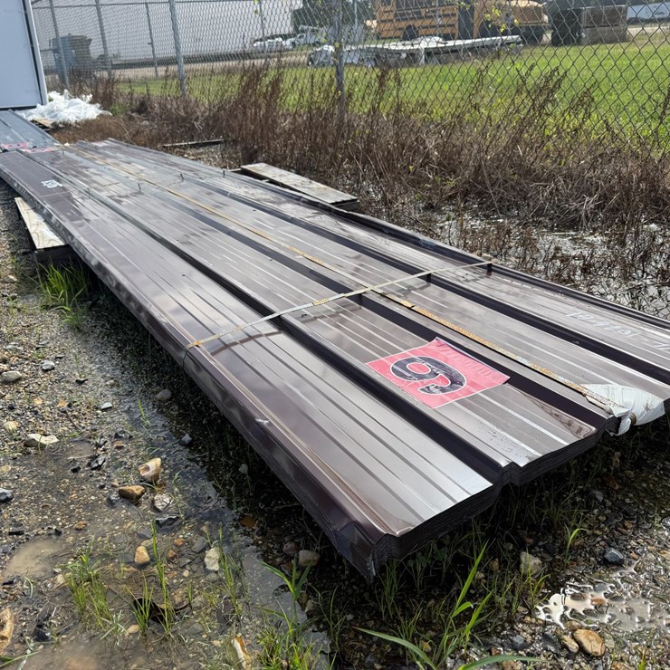 #8375 • Appears Unused Brown Metal Roof Panels