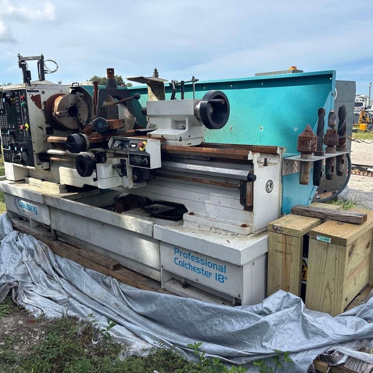 2007 Clausing Professional Colchester 18 Inch Gap Bed Lathe