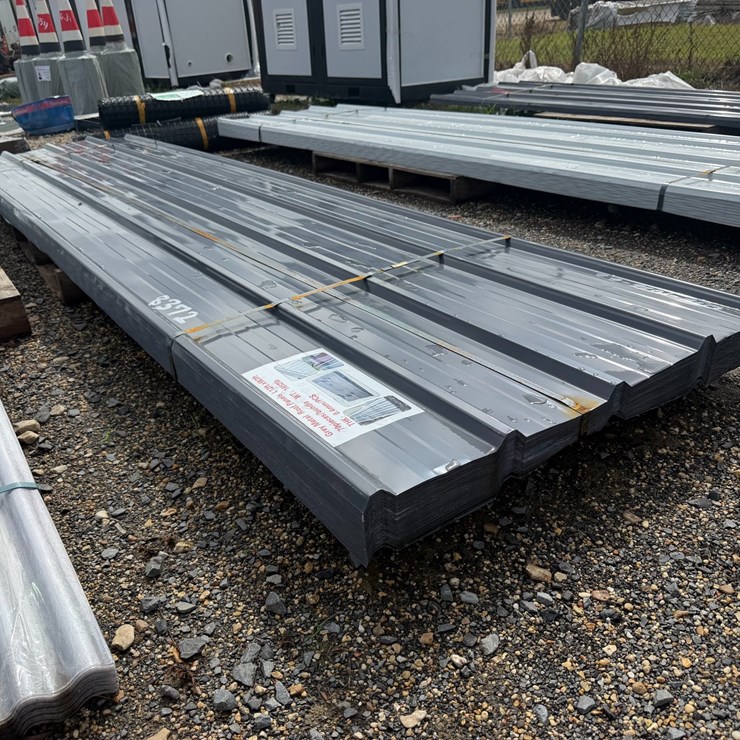 #8372 • Appears Unused Grey Metal Roof Panels