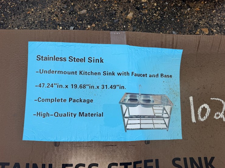 #8332-•-appears-unused-stainless-steel-sink-with-carton-package-image-3