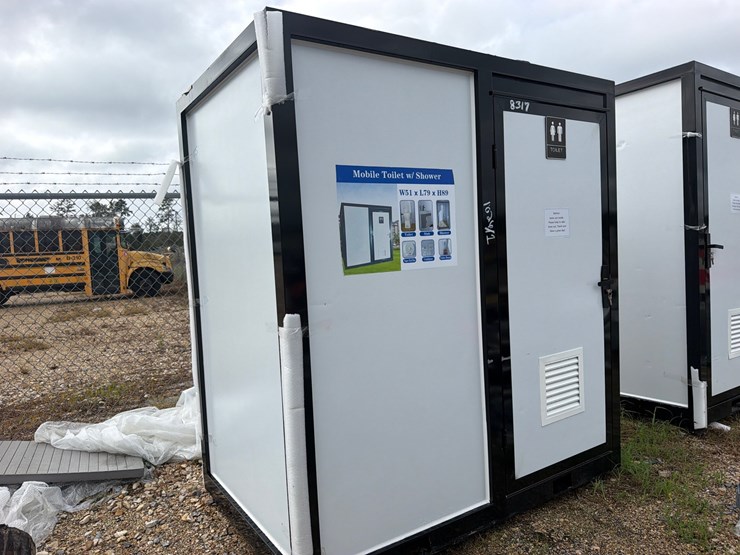 #8317-•-portable-bathroom-white/-black-frame-image-1