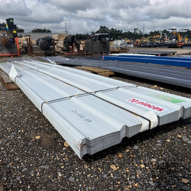 #8376 • Appears Unused White Metal Roof Panels