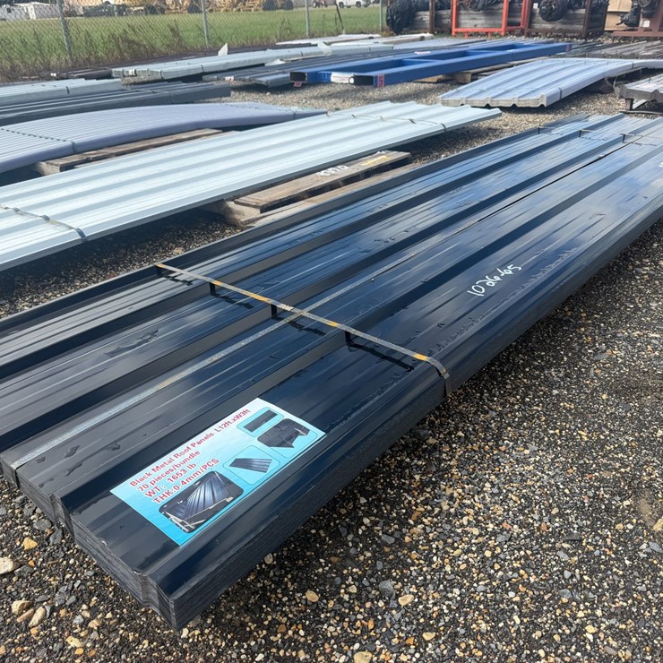 #8369 • Appears Unused Black Metal Roof Panels