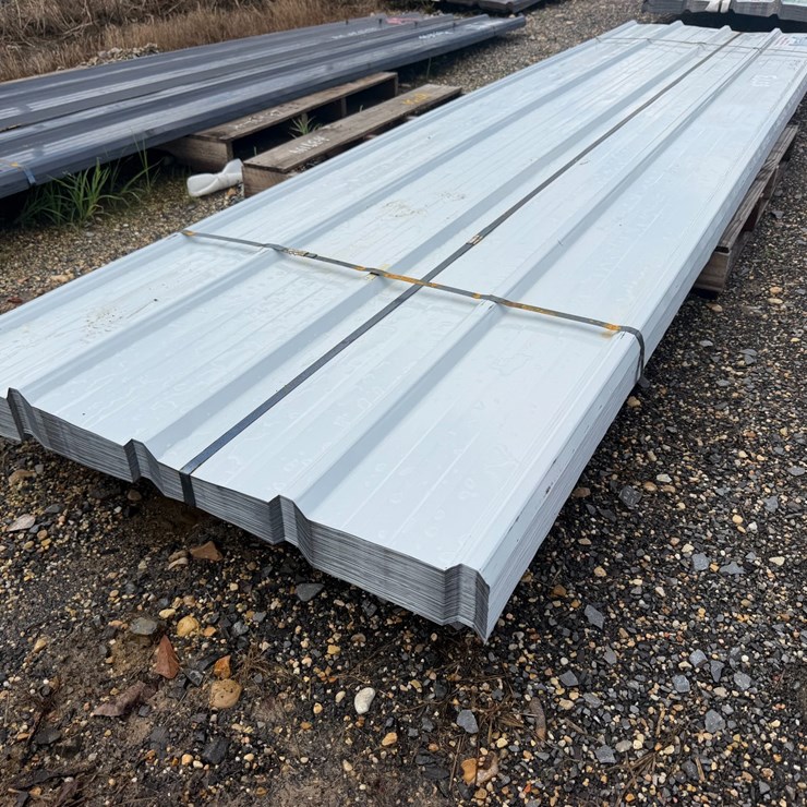#8373 • Appears Unused White Metal Roof Panels