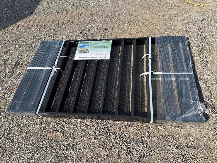 (5)-panel-black-galvanized-steel-fencing-image-1