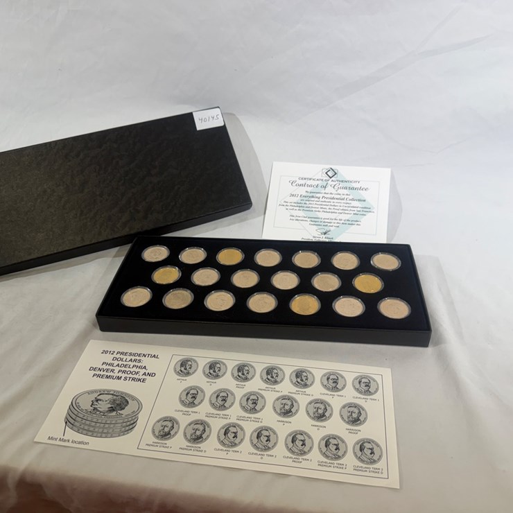 #40145 • (1) SET OF 2012 PRESIDENTIAL DOLLAR COINS
