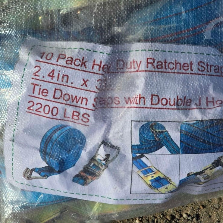 10 PACK HEAVY DUTY RATCHET STRAPS