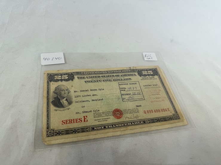 #40140-•-(2)-twenty-five-dollar-savings-bond-image-2