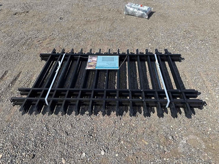 (4)-panel-black-galvanized-steel-fencing-image-1