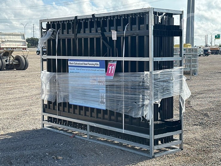 180-foot-black-galvanized-steel-fencing-kit-image-2