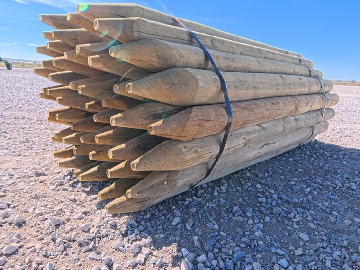 #2035-•-new-5-6-inch-x-8ft-treated-wooden-fence-posts-(50-count)-image-3