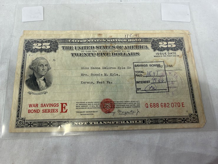 #40140-•-(2)-twenty-five-dollar-savings-bond-image-6