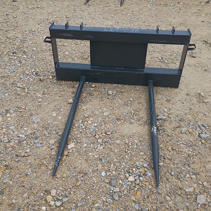 #L69-036 • JCT Bale Spear Skid Steer Attachment
