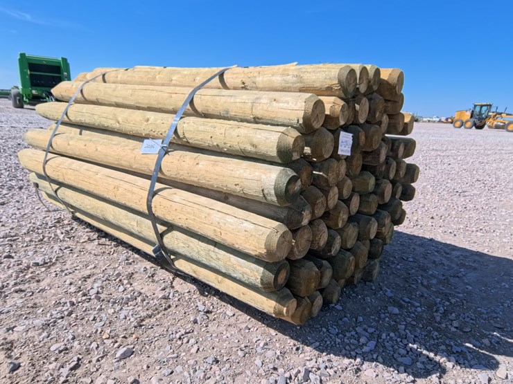 #2048-•-new-4-5-inch-x-6.5ft-treated-wooden-fence-posts-(70-count)-image-6
