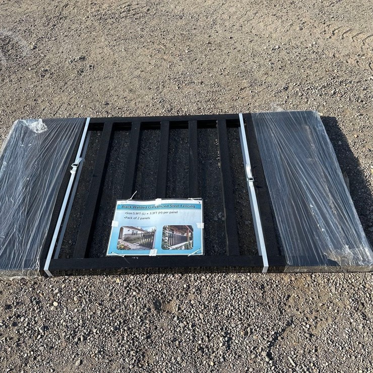 2 PANEL BLACK WELDED GALVANIZED STEEL FENCING