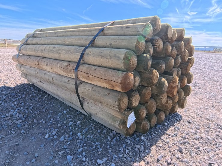 #2031-•-new-5-6-inch-x-8ft-treated-wooden-fence-posts-(50-count)-image-1