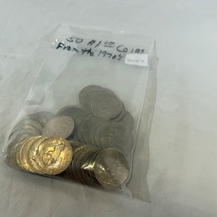 #40147 • (50) 1970s DOLLAR COINS