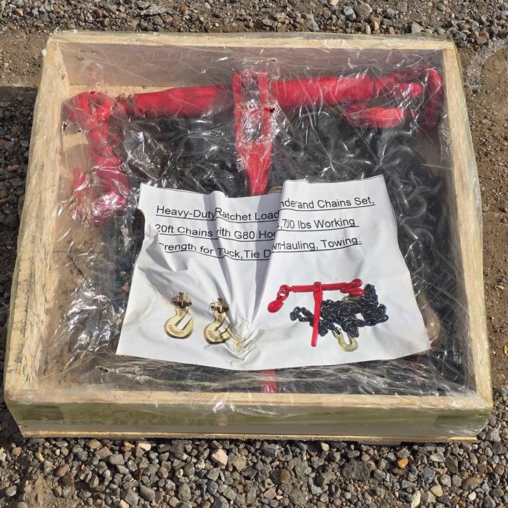 HEAVY-DUTY RATCHET LOAD BINDERS AND CHAINS SET