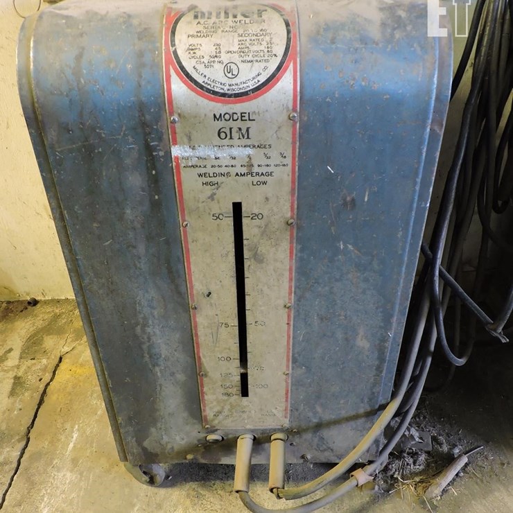 MILLER, MODEL 61M ARC WELDER WITH LEADS, AC, 230 V
