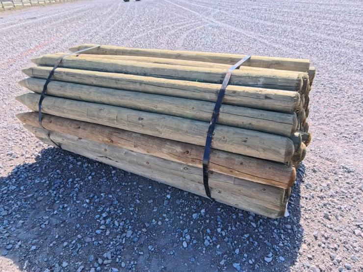 #2032-•-new-5-6-inch-x-8ft-treated-wooden-fence-posts-(50-count)-image-5