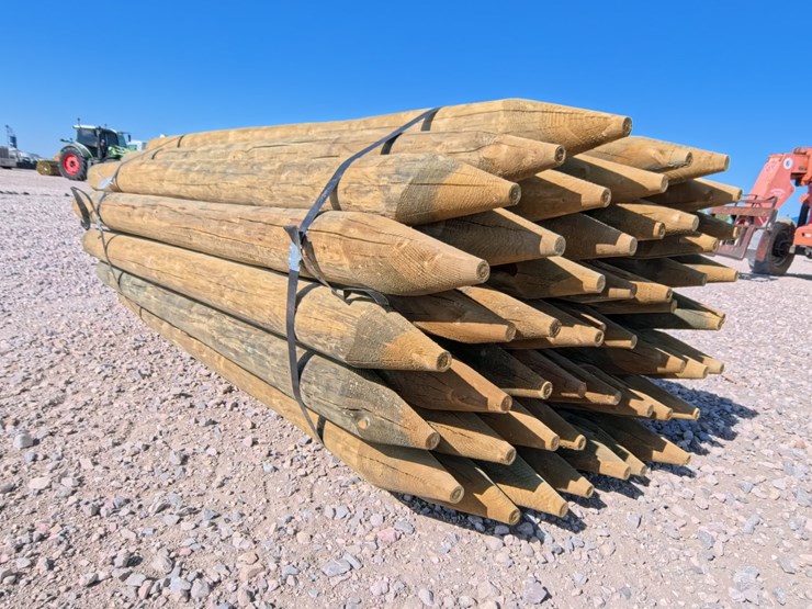 #2033-•-new-5-6-inch-x-8ft-treated-wooden-fence-posts-(50-count)-image-4