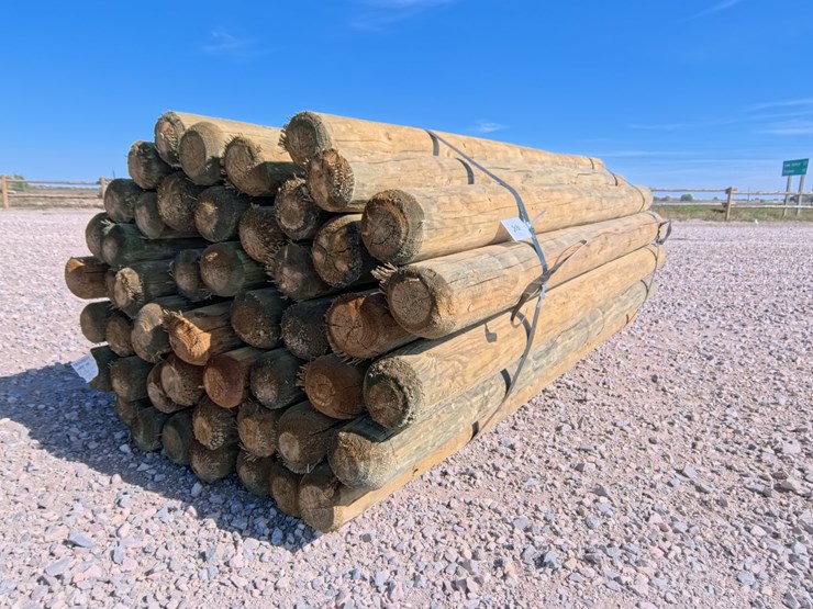 #2030-•-new-5-6-inch-x-8ft-treated-wooden-fence-posts-(50-count)-image-2