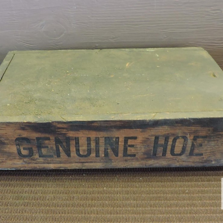 VINTAGE WOODEN BOX W/BRASS FITTINGS