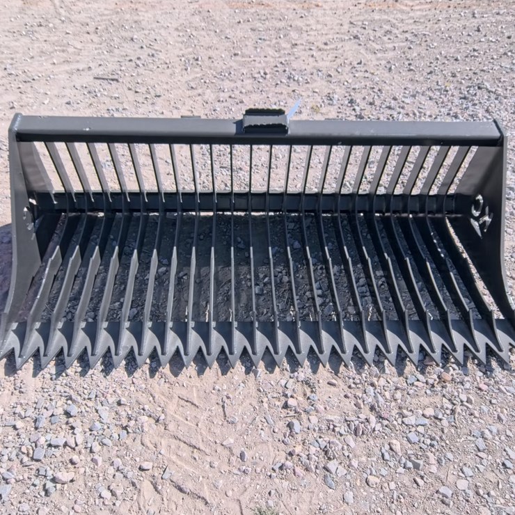 #3075 • NEW Skid Steer Quick Attach 72 inch Fine Skeleton Bucket