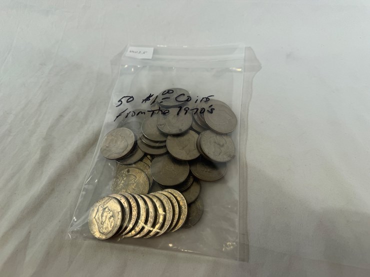 #40135-•-(50)-1970s-dollar-coins-image-1