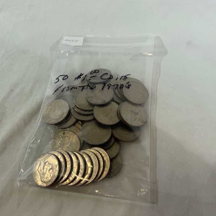 #40135 • (50) 1970s DOLLAR COINS