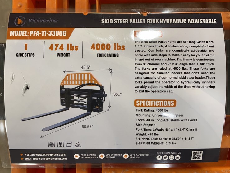 unused-2026-pallet-fork-hydraulic-adjustable-image-2