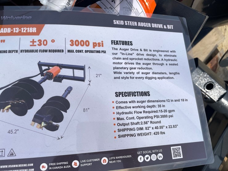 #2049-•-wolverine-skid-steer-auger-drive-and-bit-attachment-image-17