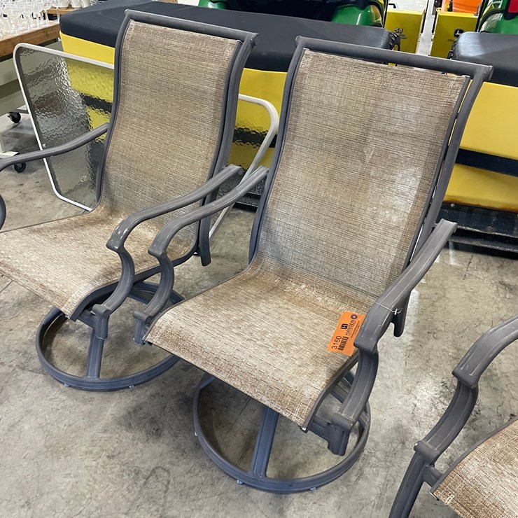 #3160 • (2) Swivel Patio Chairs