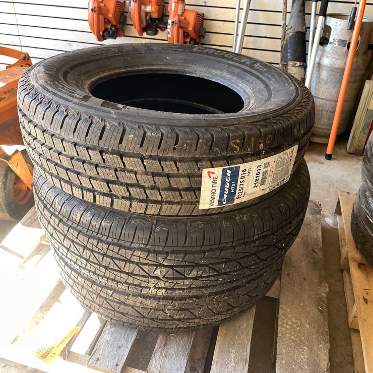 #1859 • (2) Firestone Destination Tires and (1) Kumho Crugen HT51 Tire