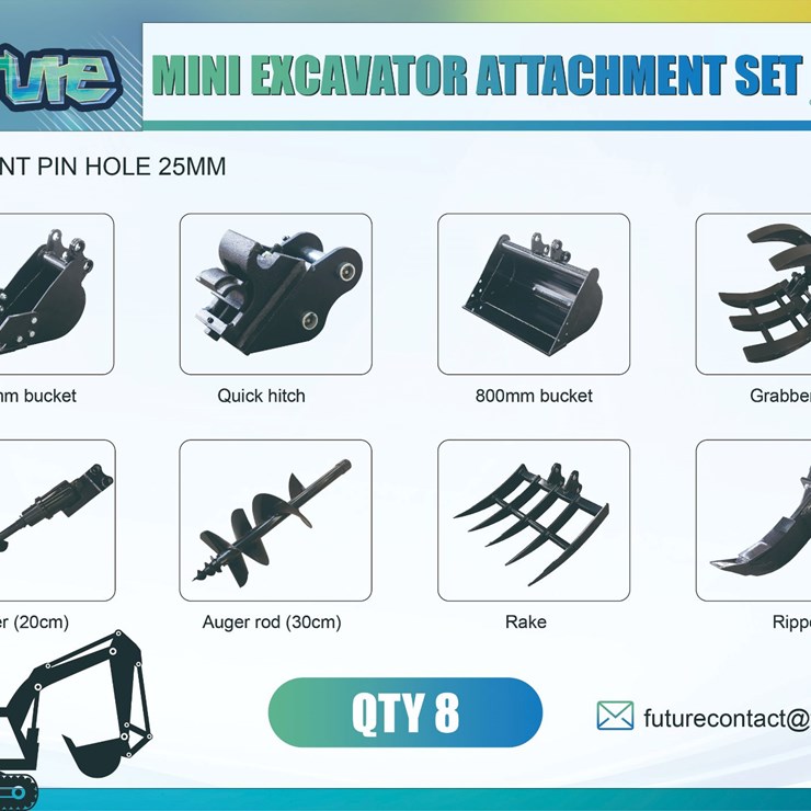 QTY (8) Excavator Attachment ... see description