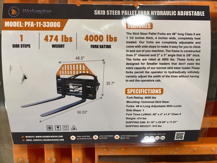 unused-2026-pallet-fork-hydraulic-adjustable-image-2