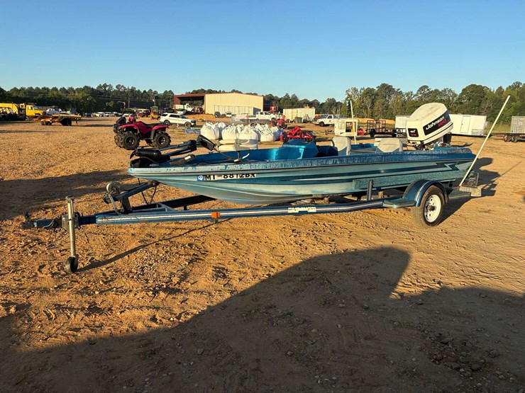 1987-16'-bass-boat-w/-trailer-image-1