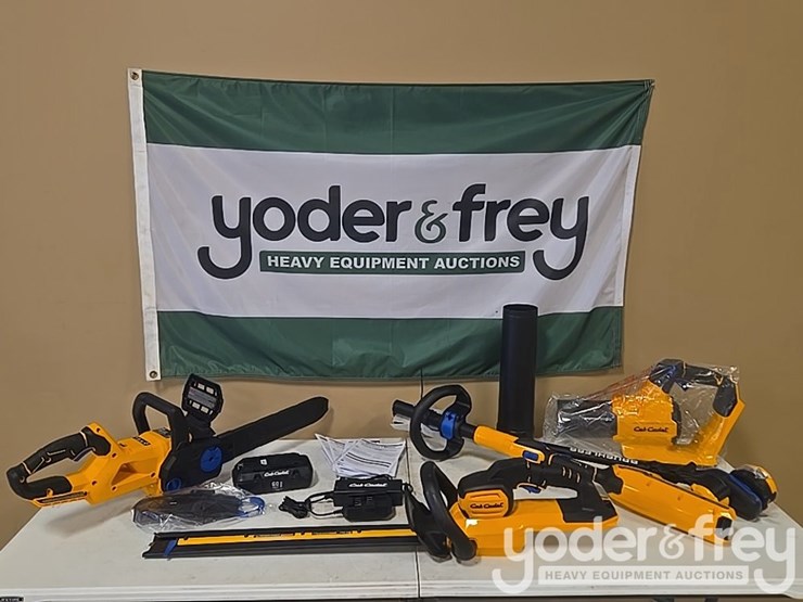 unused-6-pc-cub-cadet-tool-kit-c/w-ht24e-hedge-trimmer,-cs160e-cordless-chainsaw,-lb600e-leaf-blower,-st16e-string-trimmer,-battery-image-1