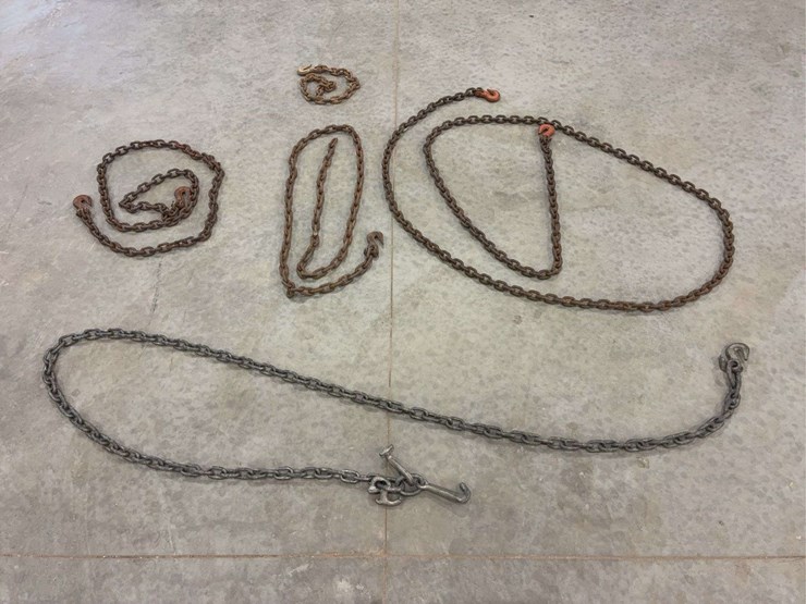 lot-of-5/16”-chains-(1-14’,-1-8’6”,-1-10’,-1-7’,-1-3’)-image-1