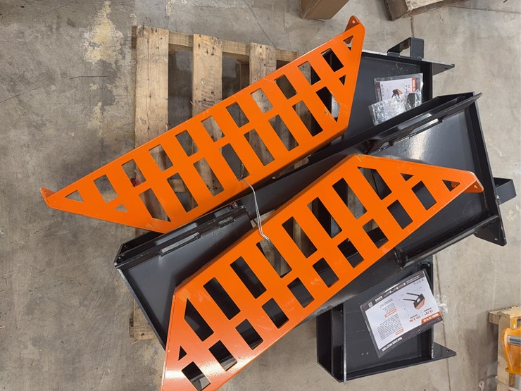 2026-unused-skid-steer-pallet-fork-...-you-are-bidding-on-two-forks,-one-black-and-orange-frame-and-bolts-image-3
