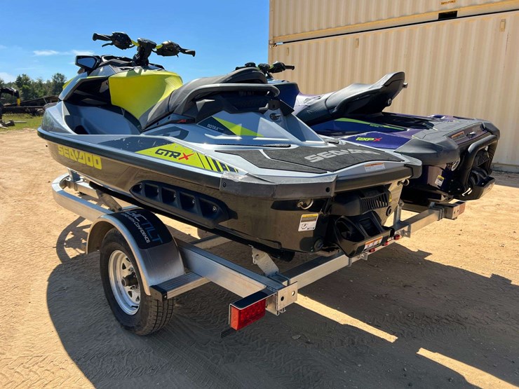 2019-sea-doo-gtr-x-230-&-2021-sea-doo-rxt-x-300-w/-2026-magic-tilt-dual-pwc-trailer-image-2